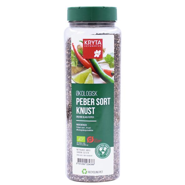 Ekologisk Svartpeppar krossad 400gr. burk