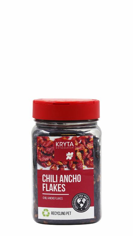 Chili ancho flakes 130gr. burk