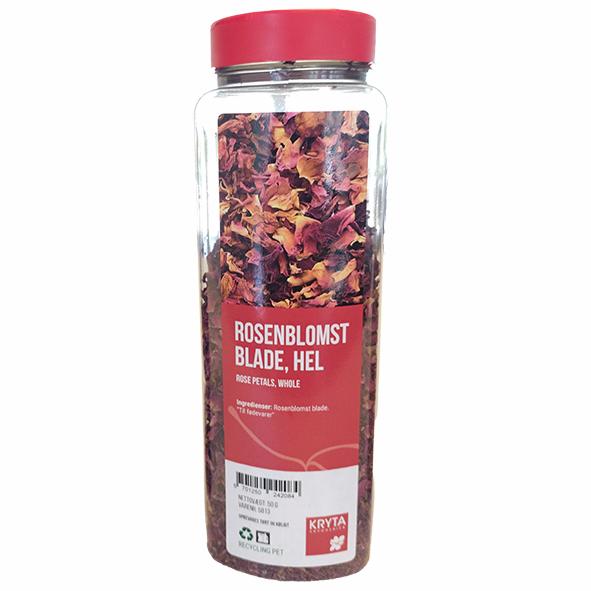 Torkade rosenblad hela, 50 g burk