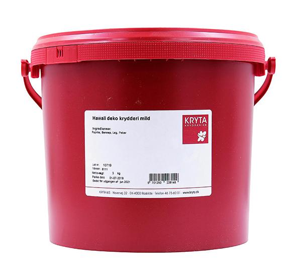 Hawaii deko kryddor mild 3 kg. hink