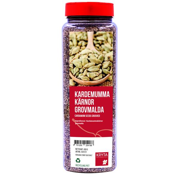 Kardemummakärnor grovmalda 450gr. burk