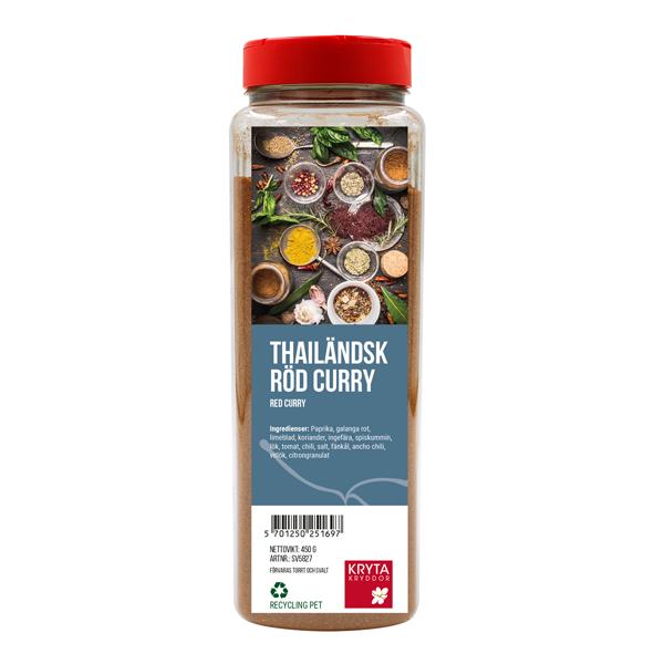 Thailändsk röd curry 450g. burk