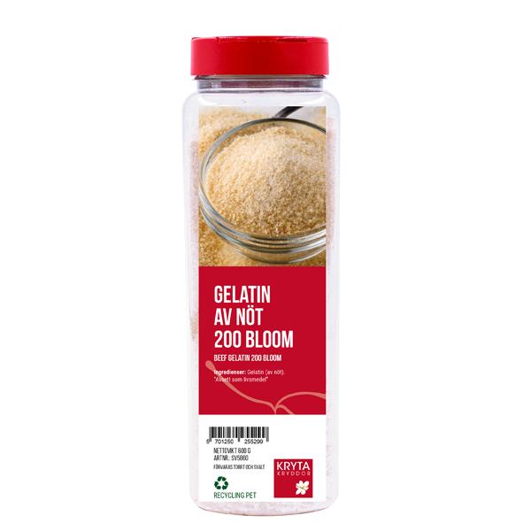 Gelatin av nöt 200 Bloom 600gr. burk