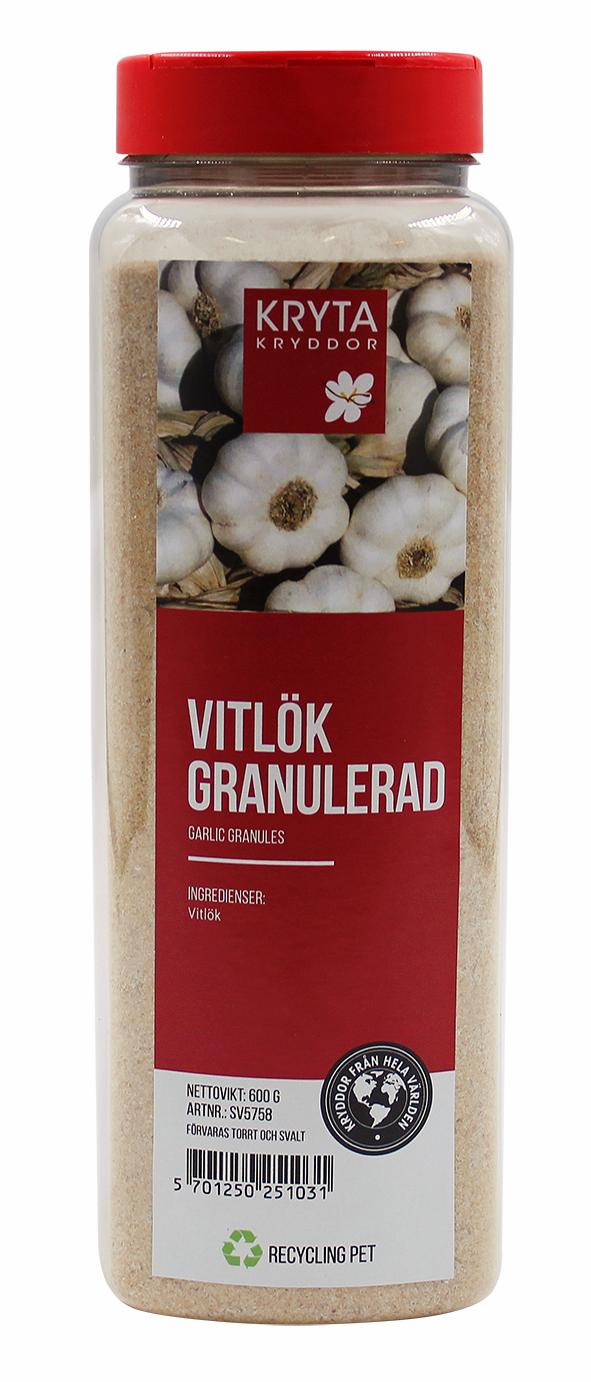 Vitlök granulerad 600 gr. burk