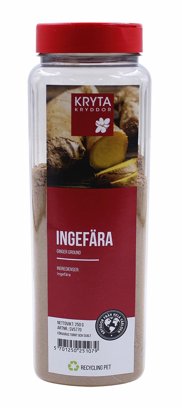 Ingefära malen 250gr. burk